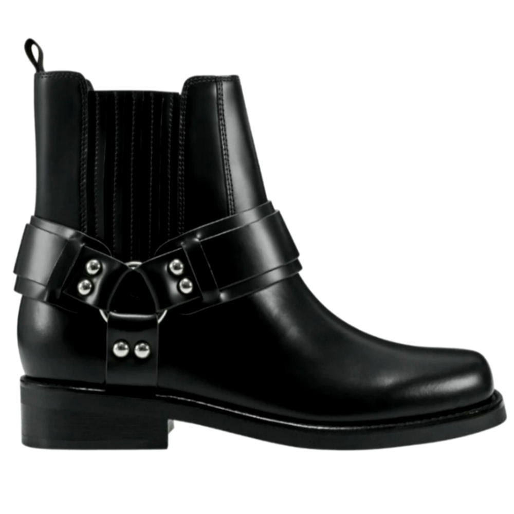 Marc Fisher Mizzi Moto Boots Harness Designer Leather Celebrity #44